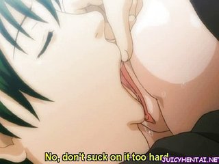 Dos chicas de anime lascive lamiendo